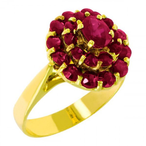 Кольцо из желтого золота с рубином