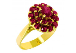 Кольцо из желтого золота с рубином