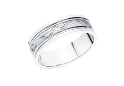 Серебряное обручальное кольцо 