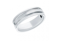 Серебряное обручальное кольцо 