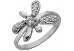 Серебряное кольцо с фианитом