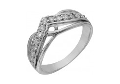 Серебряное кольцо с фианитом