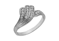 Серебряное кольцо с фианитом