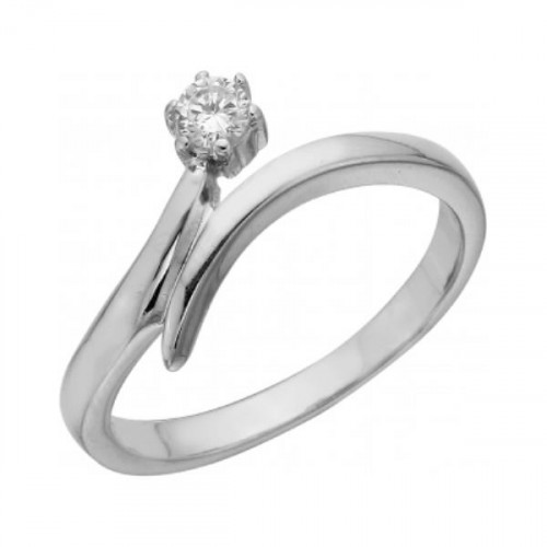 Серебряное кольцо с фианитом