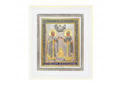 Икона Синтетический камень Средняя св.Петр и Феврония