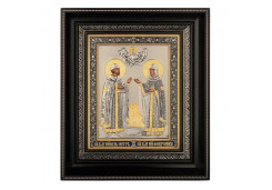 Икона Синтетический камень Средняя св.Петр и Феврония
