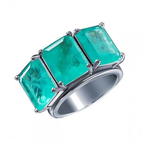 Серебряное кольцо со стеклом