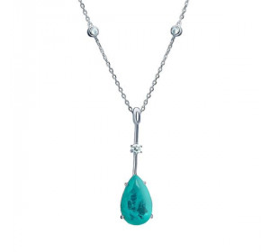 Серебряное колье со стеклом