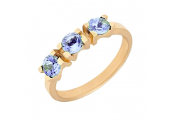 Золотое кольцо с танзанитом
