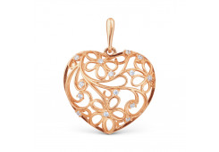 Золотая подвеска с фианитом