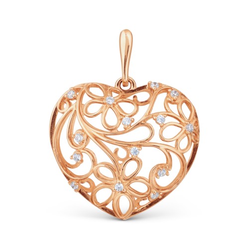 Золотая подвеска с фианитом