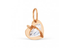 Золотая подвеска с фианитом