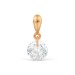 Золотая подвеска с фианитом