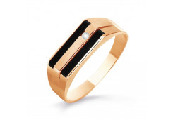 Печатка из золота с ониксом