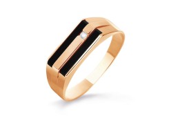 Печатка из золота с ониксом