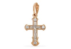 Крест из золота с фианитом