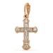 Крест из золота с фианитом