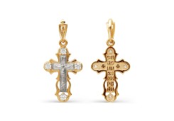 Крест из золота с фианитом