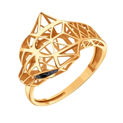 Золотое кольцо с бриллиантом