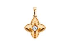 Золотая подвеска с бриллиантом