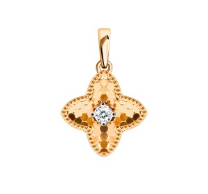 Золотая подвеска с бриллиантом