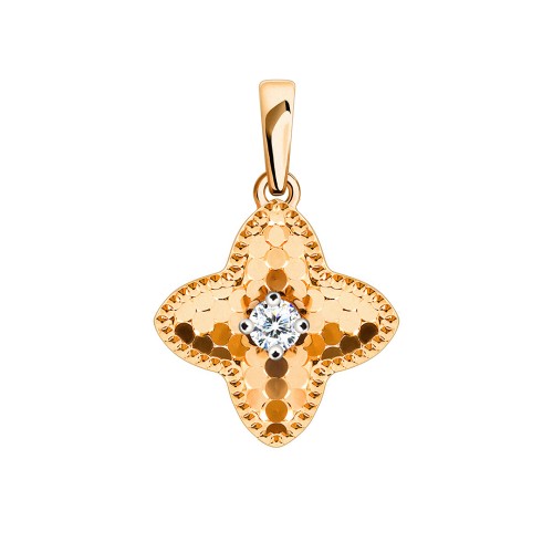 Золотая подвеска с бриллиантом