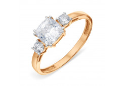 Золотое кольцо с фианитом