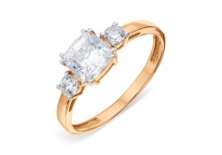 Золотое кольцо с фианитом