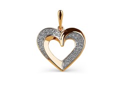 Золотая подвеска с фианитом