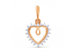 Золотая подвеска с фианитом