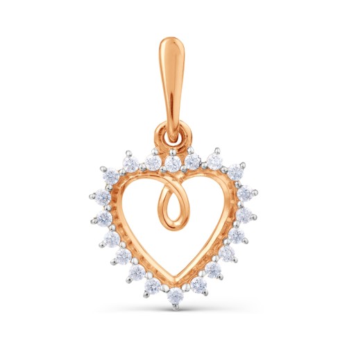 Золотая подвеска с фианитом