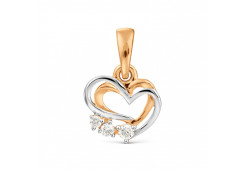 Золотая подвеска с фианитом