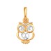 Золотая подвеска с фианитом