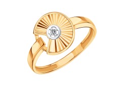 Золотое кольцо с фианитом