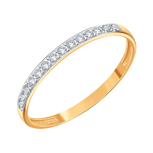 Золотое кольцо с фианитом