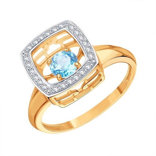 Золотое кольцо с топазом