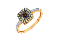 Золотое кольцо с раух-топазом