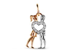 Золотая подвеска с фианитом