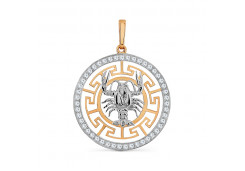 Золотая подвеска с фианитом