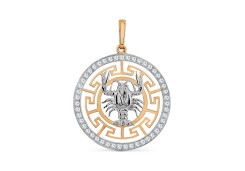 Золотая подвеска с фианитом