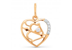 Золотая подвеска с фианитом