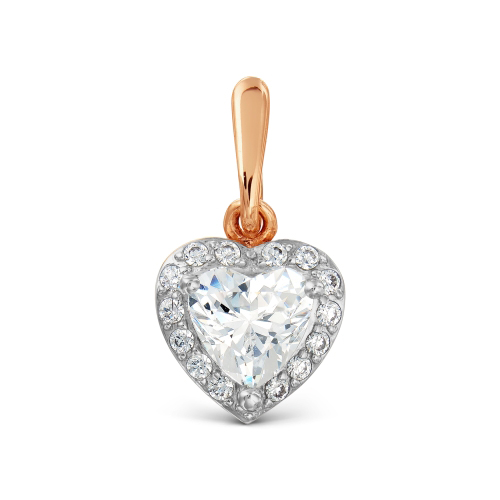 Золотая подвеска с фианитом