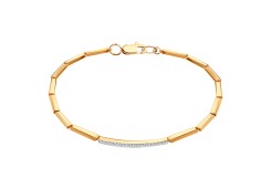 Золотой браслет с фианитом