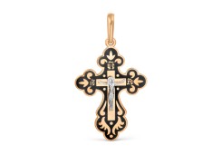 Крест из золота с эмалью