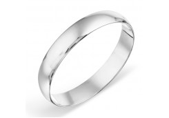 Кольцо обручальное из белого золота 