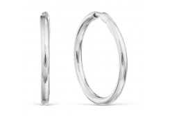 Серьги конго из белого золота