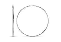 Серьги конго из белого золота