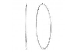 Серьги конго из белого золота