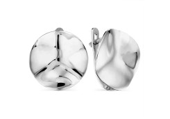 Серьги классические из белого золота