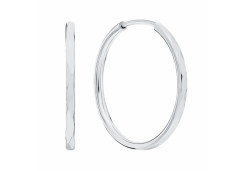 Серьги конго из белого золота